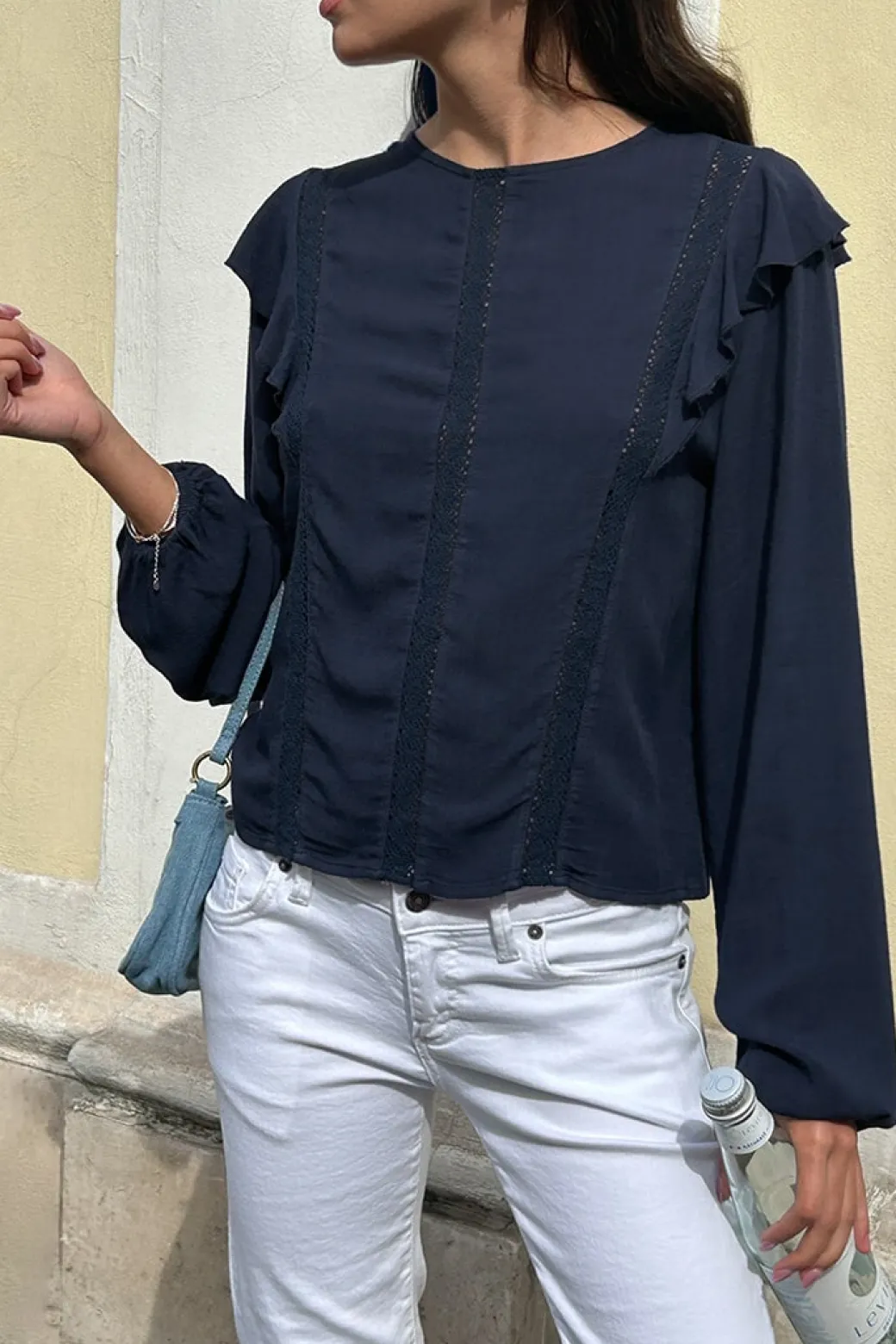 Blusa con rouches