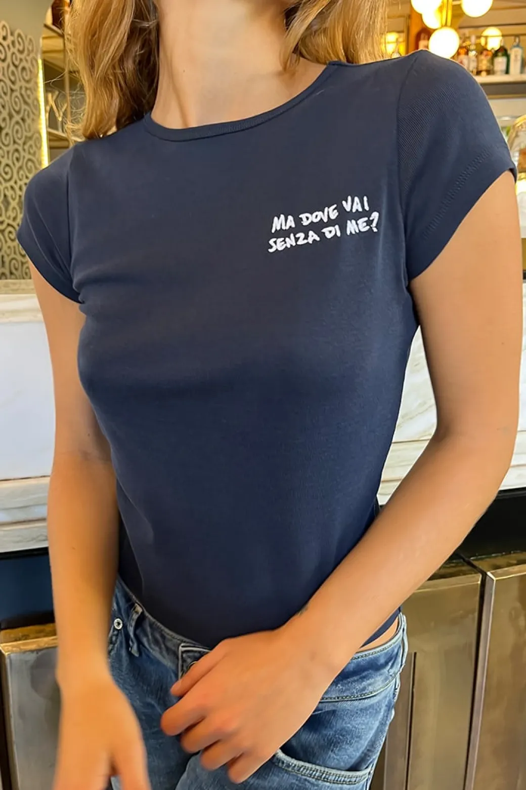 Camiseta Ma dove vai senza di me