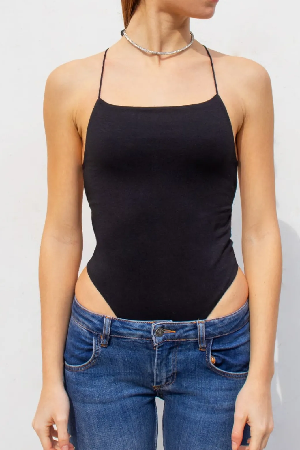 Criss cross bodysuit