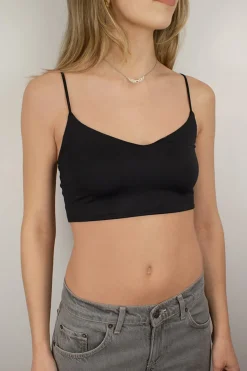 Crop top escote en V