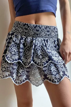 Falda con volantes