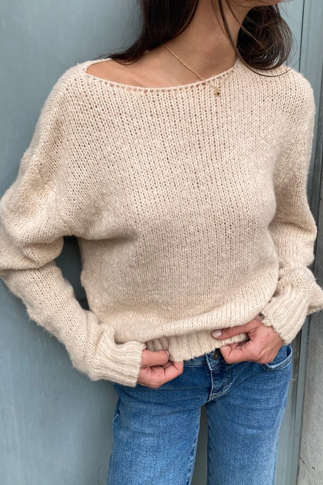 Openwork sweater