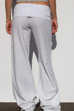 Pantalones palazzo tira en la cintura