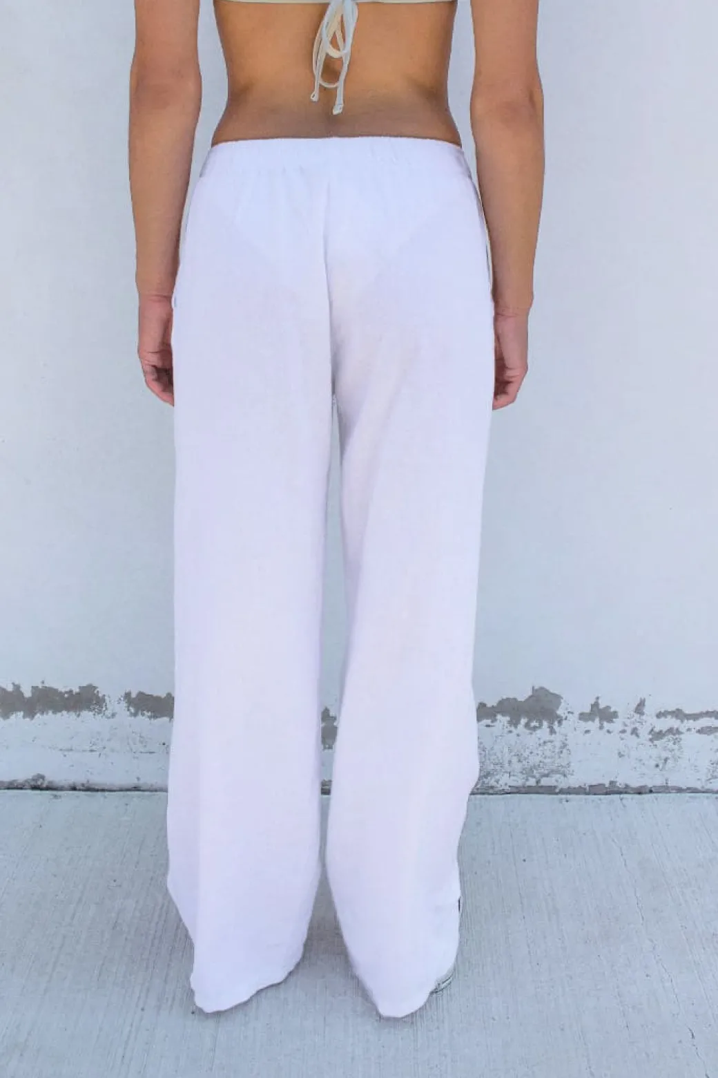 Pantalones wide-leg con coulisse