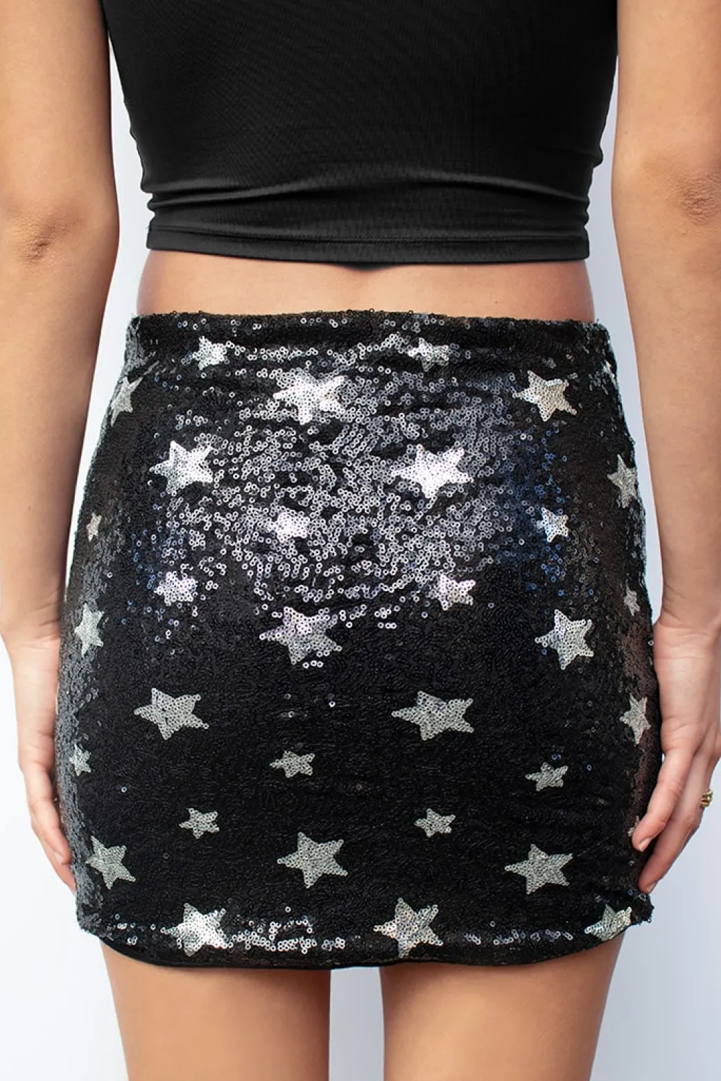 Sequin stars tube skirt