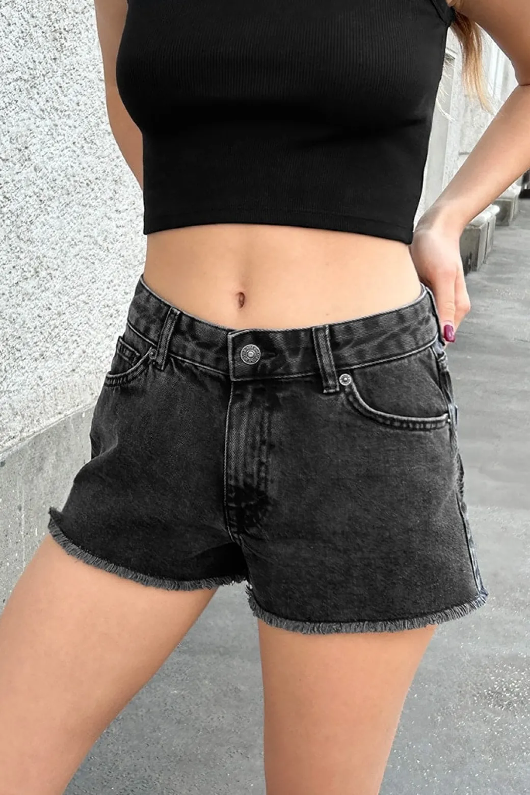Shorts tiro medio