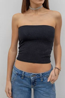 Top bandeau lúrex